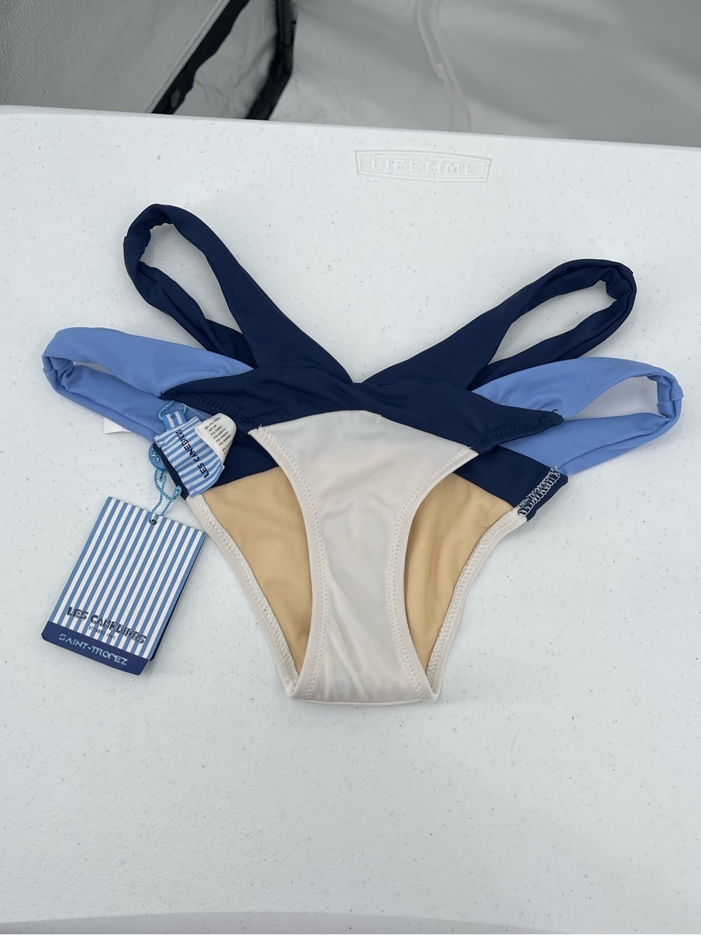 Les Canebiers NWT blue white bikini bottom